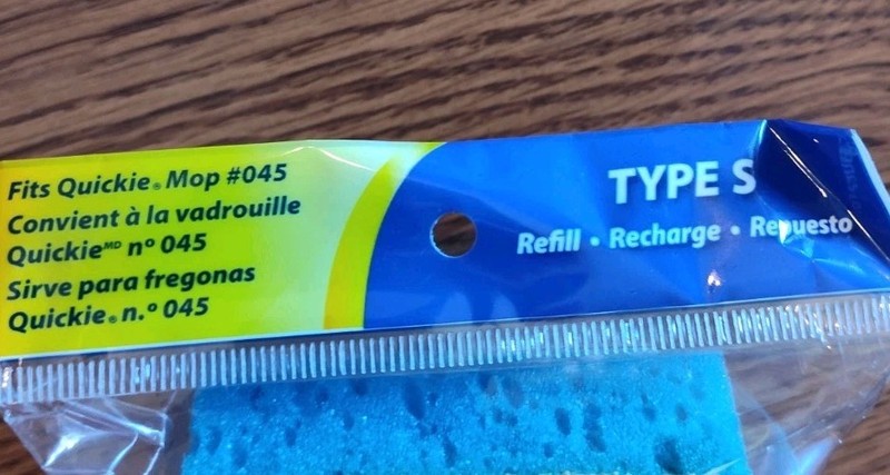 Quickie Clean Squeeze Sponge Mop Refill Type S Fits Mop #045 Blue SEALED NEW gallery