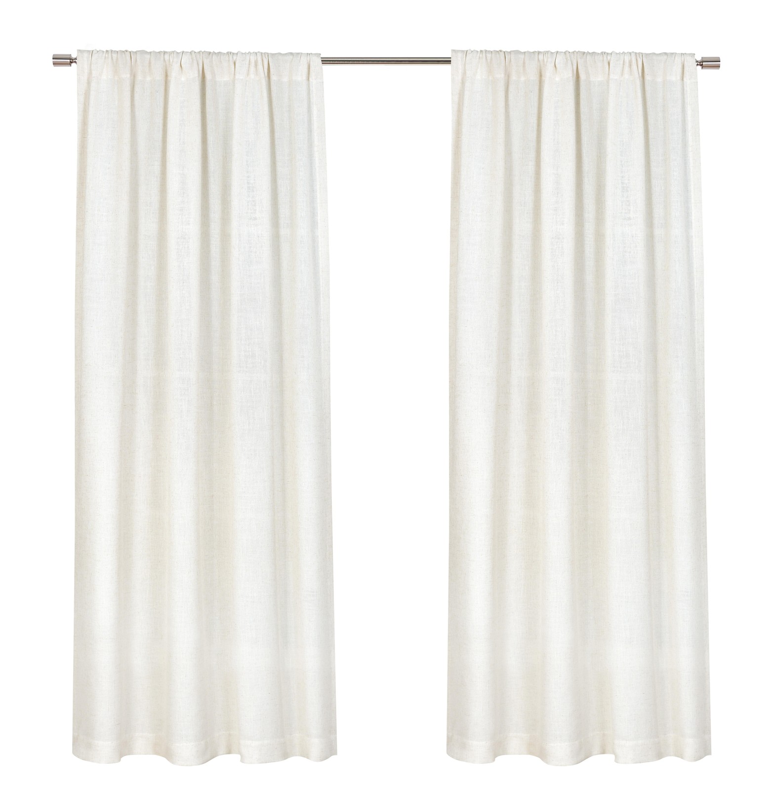 Linen Blend Light Filtering Curtain – Rod Pocket, Vanilla Dream, 50"x84",1 Panel gallery