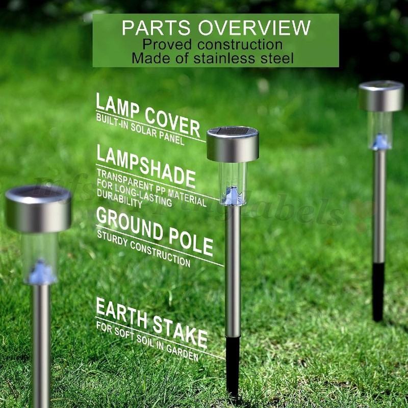 12/24PCS Solar LED Stake Lights Outdoor Garden Patio Lawn Path Lamp Walkway Lamp gallery
