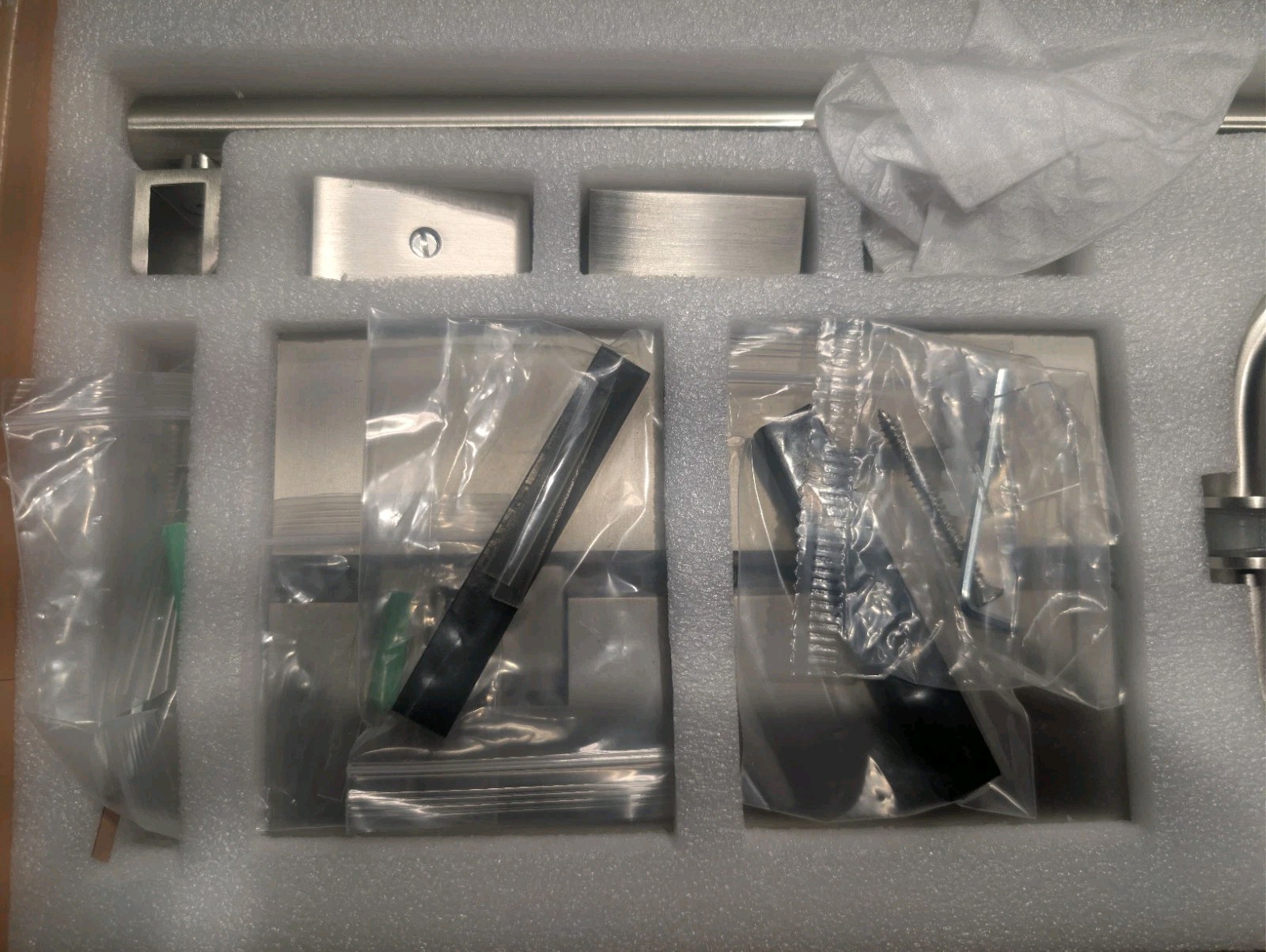 Glasswarehouse Shower Hinge Hardware Kit Brushed Nickle GW-GH-KIT-BN gallery