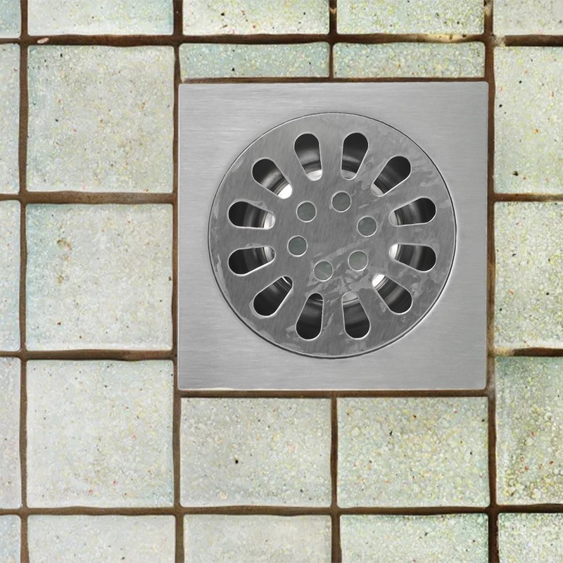 Modern Grid Pattern Square Shower Floor Drain Easy to Clean and Maintain gallery