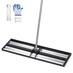 Updated Lawn Leveling Rake with Roller, 48” x 10″ Stainless Steel Lawn Leveler
