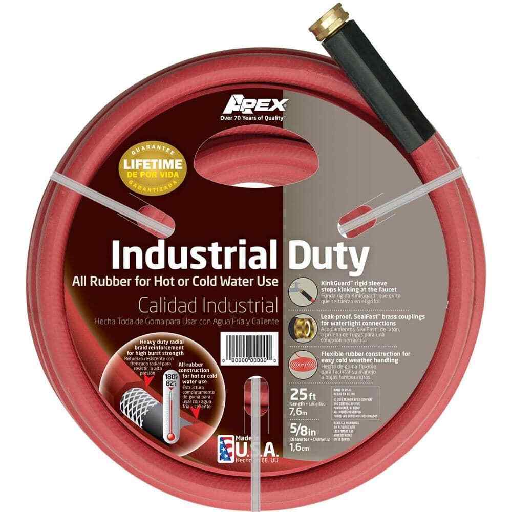 5/8 In. Dia X 25 Ft. Red Rubber Commercial Hot Water Hose gallery