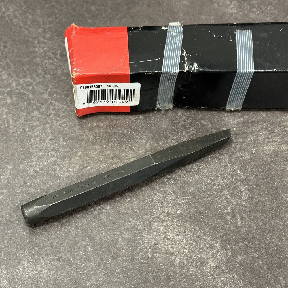 Single (1): PROTO Professional 76 Diamond Point Chisel 5/8" × 3/8" Made In USA