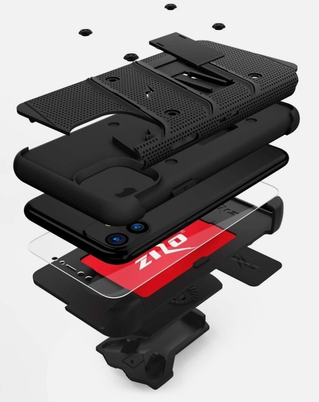 ZIZO BOLT SERIES Case BLUE for iPhone 11 to 16 Series, Belt Clip + Temper Glass gallery
