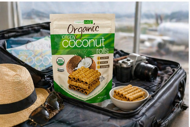 2 PACK Tropical Fields Organic Crispy Coconut Rolls, 11 OZ Each, FREE SHIPPING!! gallery