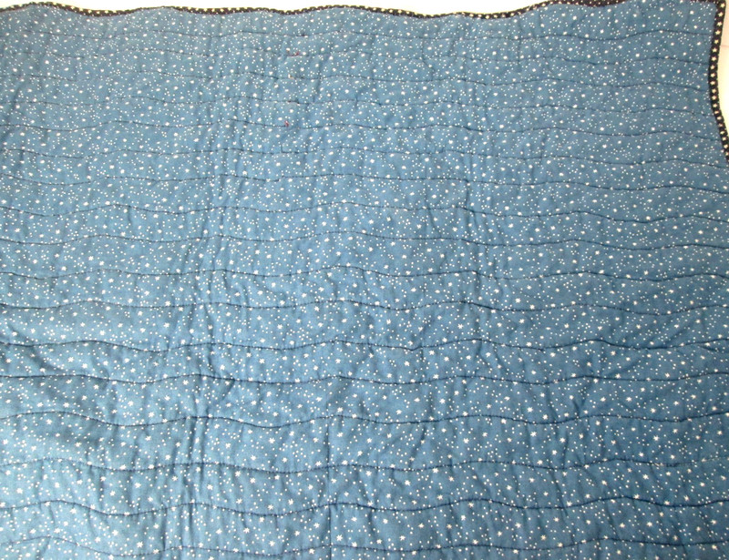 Handmade Quilted Patriotic Patchwork Blue Red White Table Topper 29"x 17" gallery