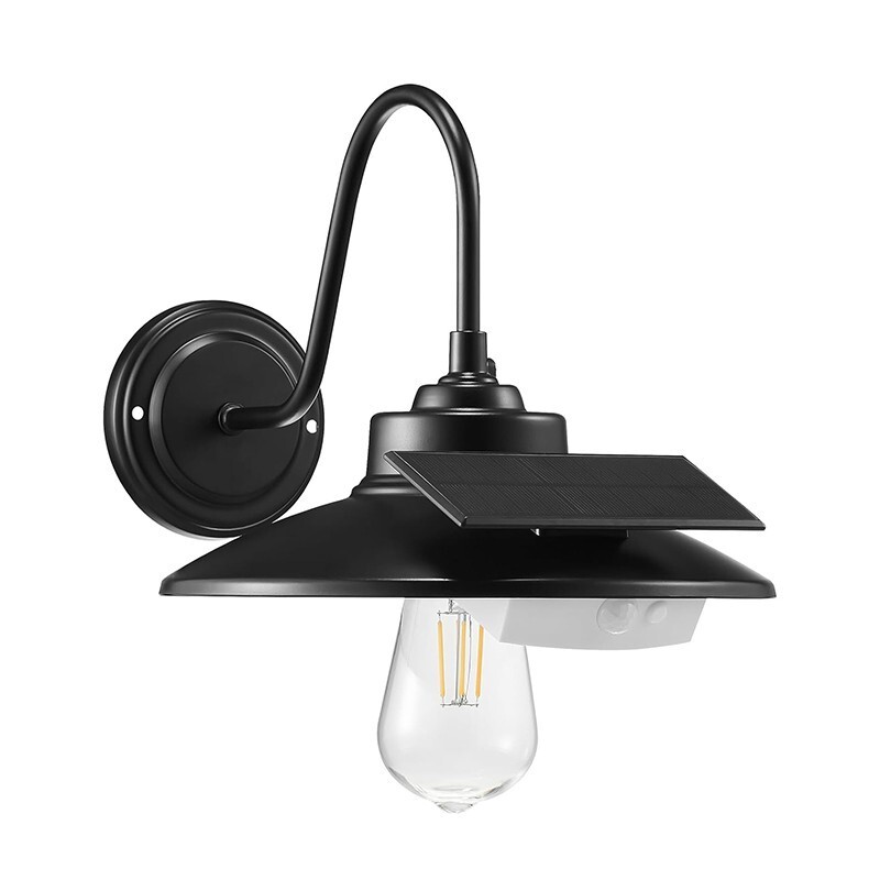 2 Pack Outdoor Solar Barn Light Motion Sensor Wall Light Waterproof Porch Light gallery