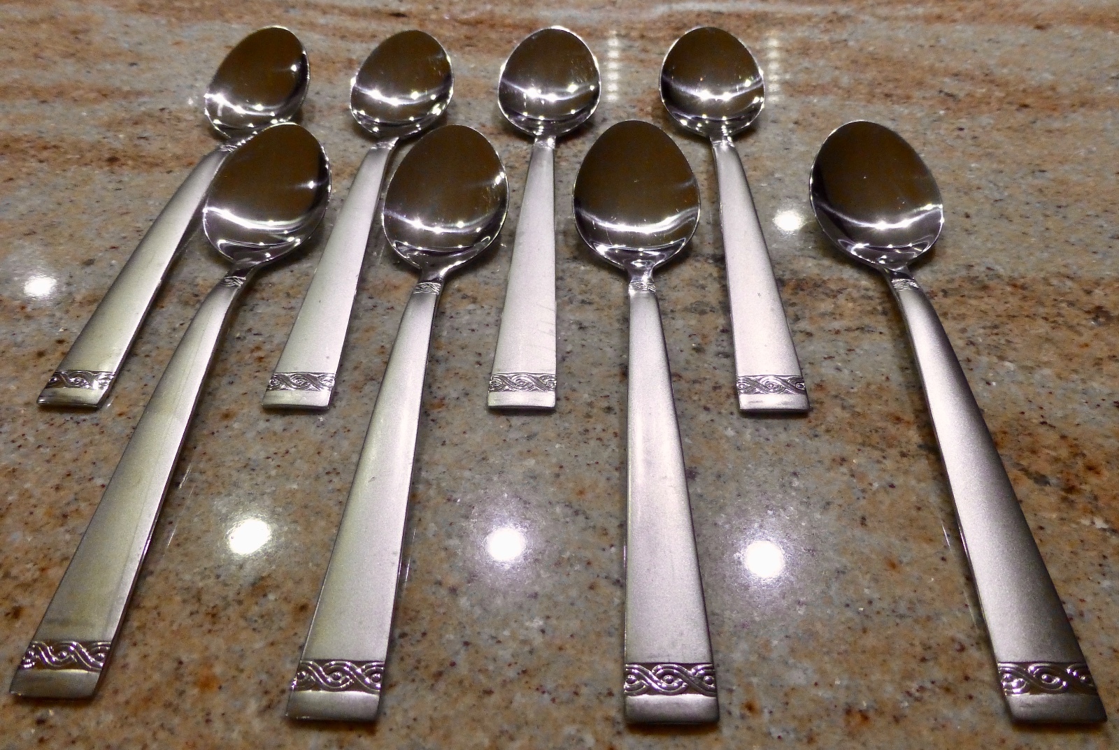 SET OF 8 - PFALTZGRAFF - DANIELLE SAND - TEASPOONS - 7 3/4 INCHES gallery