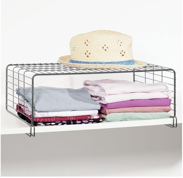 White Closet Shelf Extender Shelf Storage Organization Set of 4 MDESIGN NEW gallery