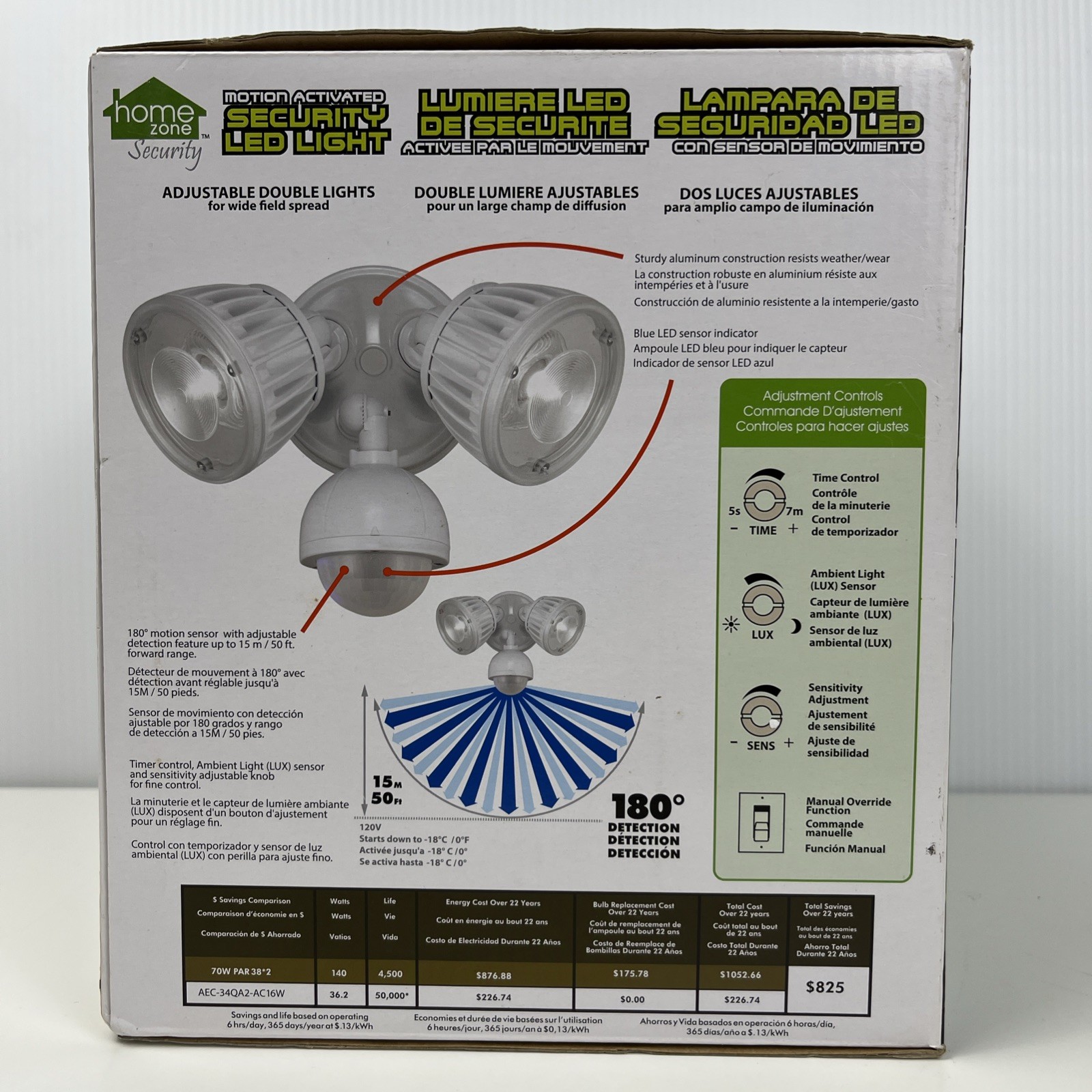 Home Zone Security Light Motion Activated LED 2500 Lumens 180° Detection 962680 gallery
