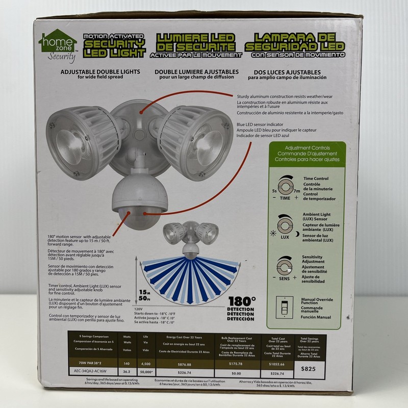 Home Zone Security Light Motion Activated LED 2500 Lumens 180° Detection 962680 gallery