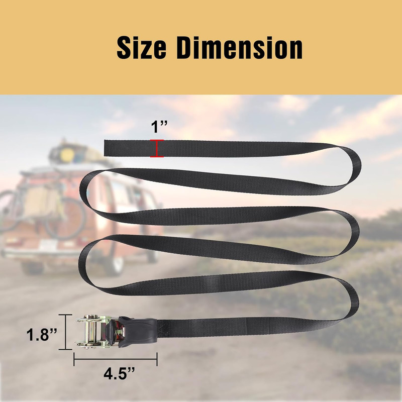 Endless Ratchet Strap, Black Ratchet Straps Heavy Duty Tie down Straps 1 Inch Si gallery