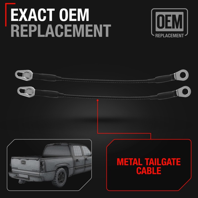 Tailgate Cable Set, Left & Right for Chevrolet Avalanche, Silverado, GMC Sierra gallery