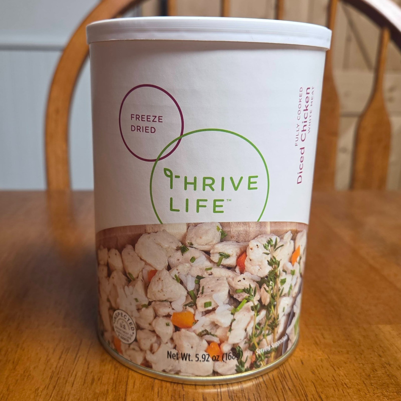 Thrive Life Chicken Dices ~ 7 Servings ~ Shelf Life 25 Years ~ Emergency Food gallery