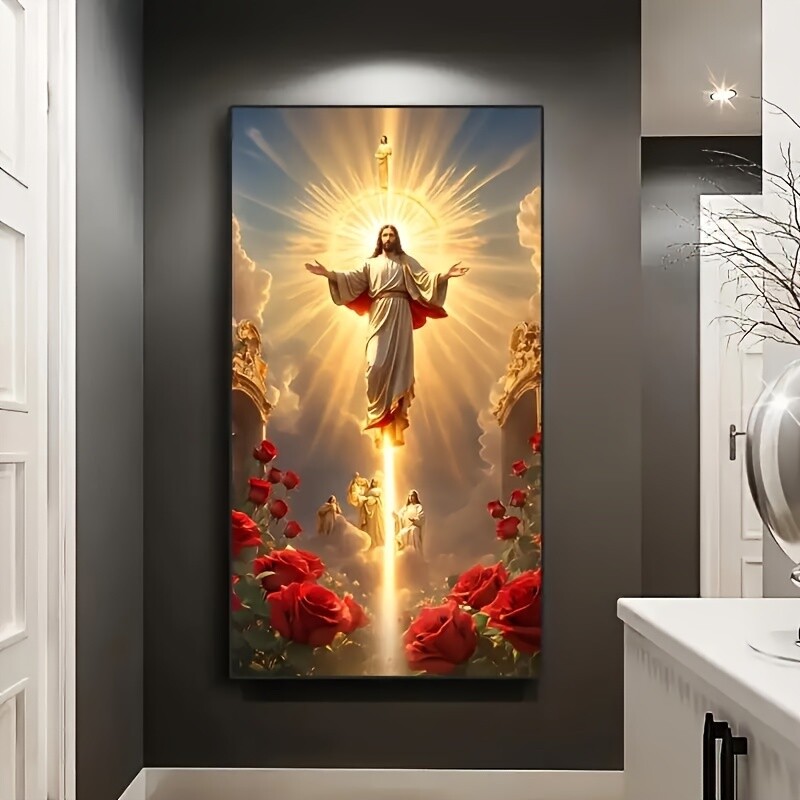 1 Piece Jesus Canvas Poster Religious Wall Art Jesus Picture Home Decor Unframed gallery