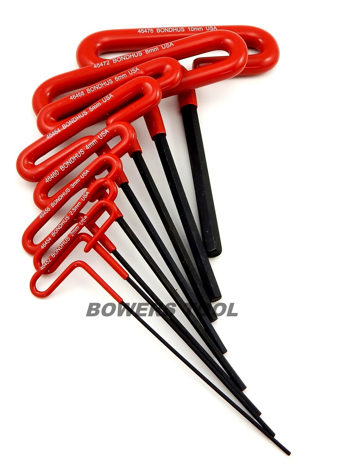 Bondhus Loop T Handle Hex Wrench Set Metric 2-10mm MADE IN USA 46487 T-Handle gallery