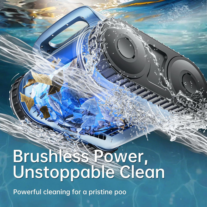 2026Automatic Robotic Pool Vacuum Pool Cleaner Wall Climbing for Inground Pools gallery