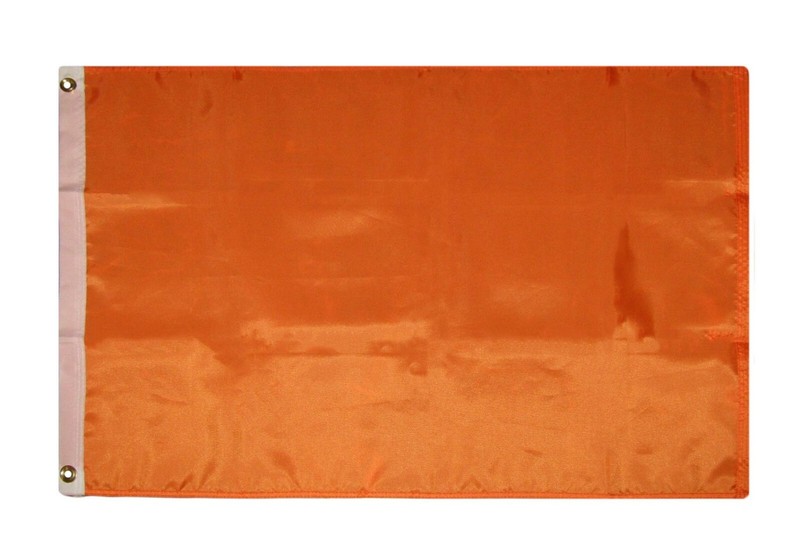 (2 pack lot) 2x3 Orange Solid Plain Blank Color Flag 2'x3' Banner Grommets 100D gallery