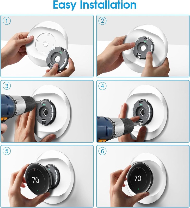 Wall Plate Cover for Google Nest Learning Thermostat 4th Gen Practical Trim Kit gallery