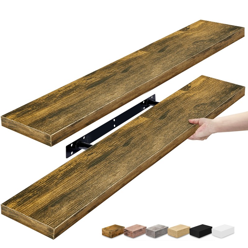 Sorbus Floating Shelves for Wall, 2 Pack (35 Inch) Long Wall-Mounted Shelves gallery