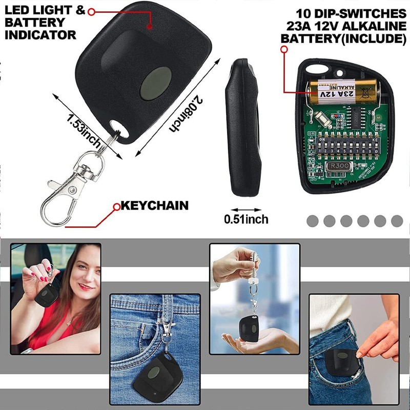 1/2PCS Multi-Code 3089 MultiCode 308911 Linear MCS308911 Garage Gate Remote M300 gallery