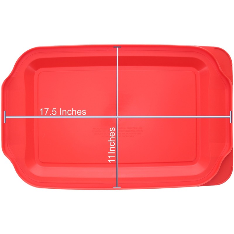 Pyrex 234-PC 4Qt Plastic Rectangular Red Replacement Lid Cover for Glass Dish gallery