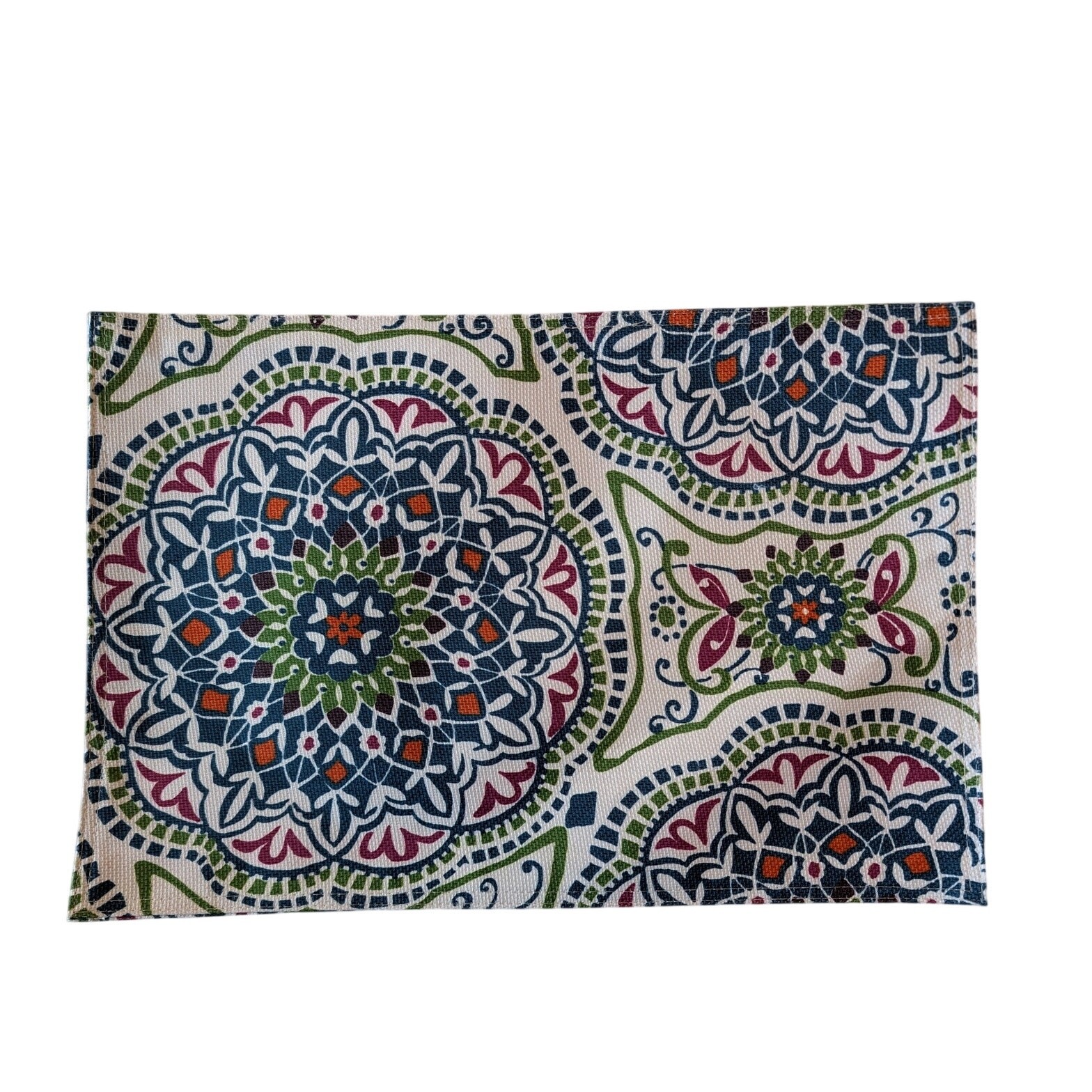 Colorful Mandala Pattern Placemats set of 6 Reversible 18 5/8" x 12 5/8" gallery