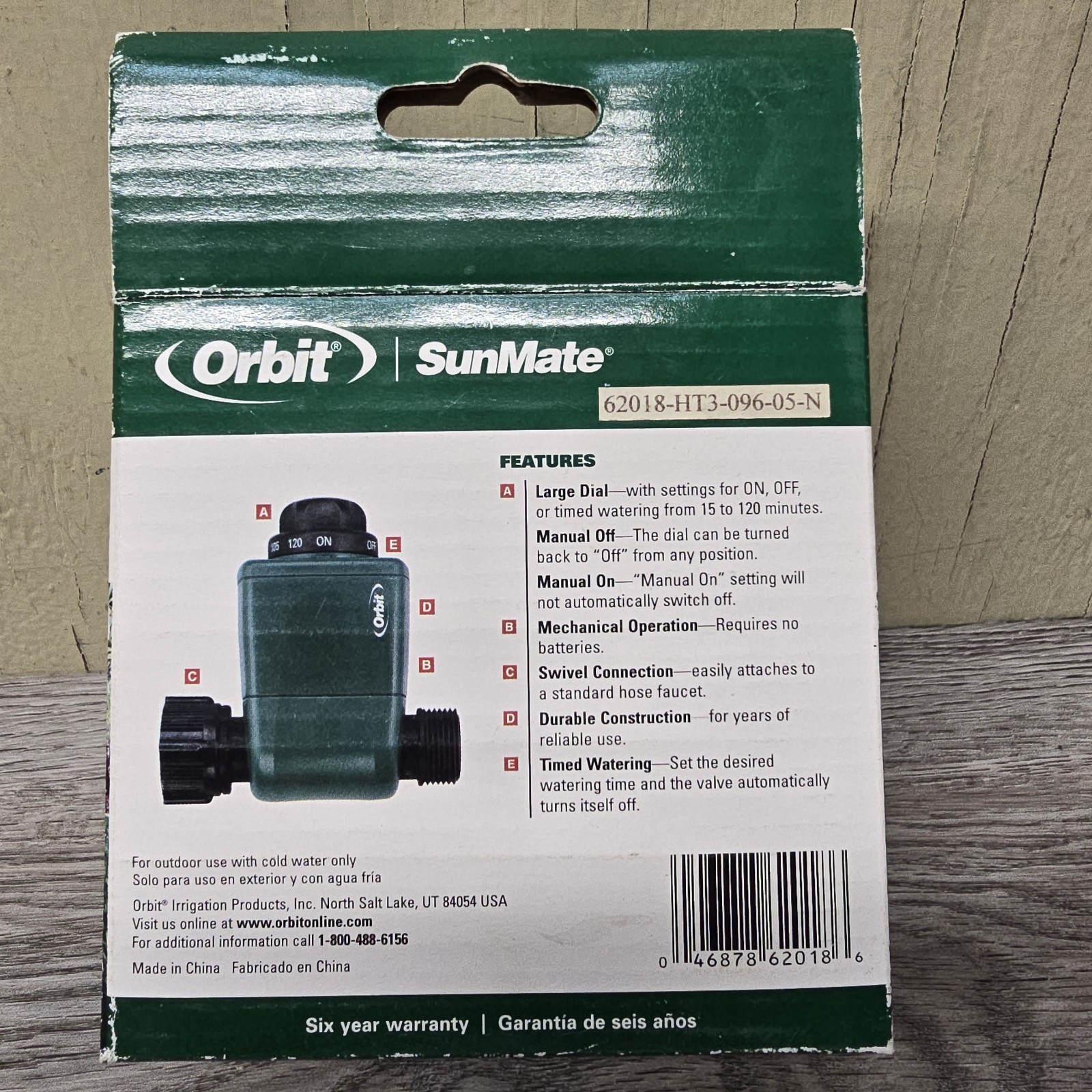 Orbit SunMate Mechanical Hose Faucet Timer Model 62018 New Old Stock NOS gallery