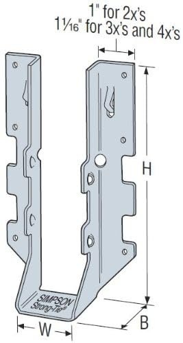 75 Pack Simpson Strong Tie LUS210Z 2x10 Light Double Shear Joist Hanger Z-Max... gallery