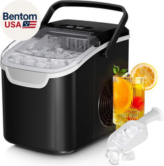 Countertop Ice Maker Machine, 8 Ice Cubes in 6 Mins, 26Lb/Day Ice with 2 Sizes-