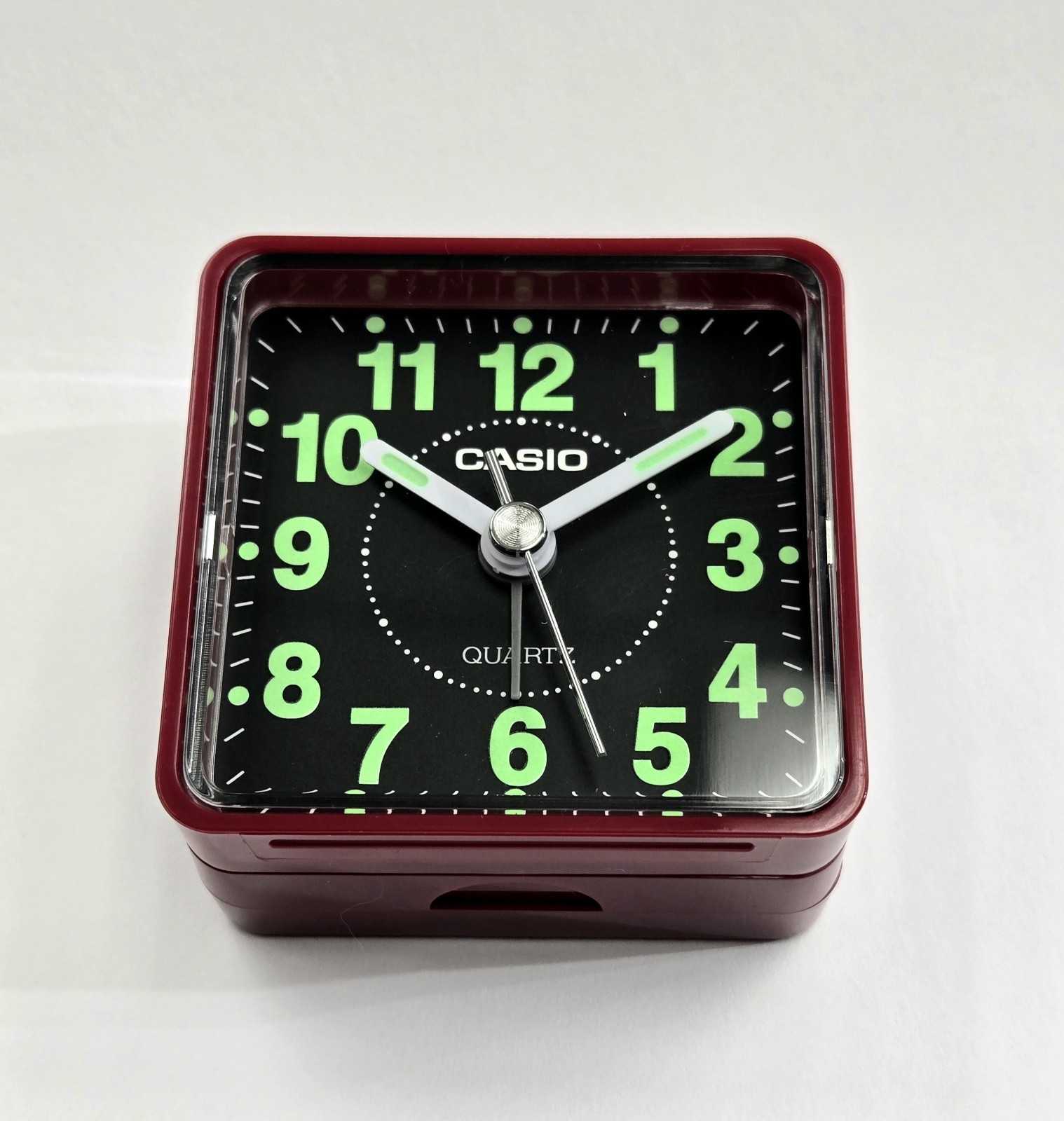 Travel Alarm Clock Classic Casio TQ140 Small TQ140-4 Red New w/ box gallery