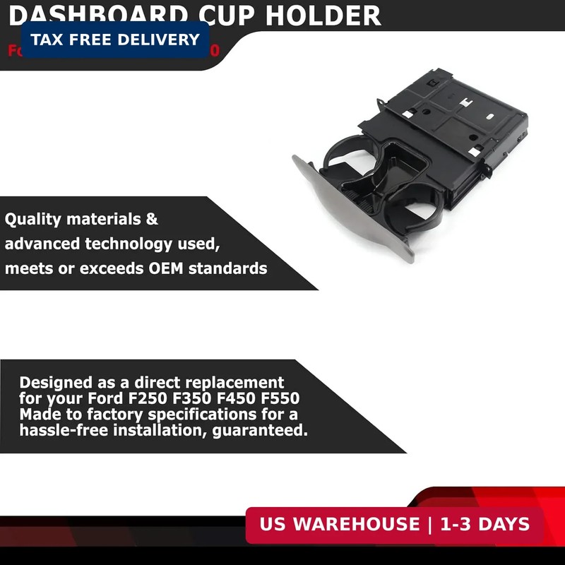 FEXON Dash Dashboard Cup Holder Compatible with Ford F250 F350 F450 F550 Super D gallery