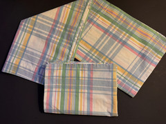 SPRINGMAID 2 Pillowcases STD Plaid Pastel Vintage Percale Clean Fresh m