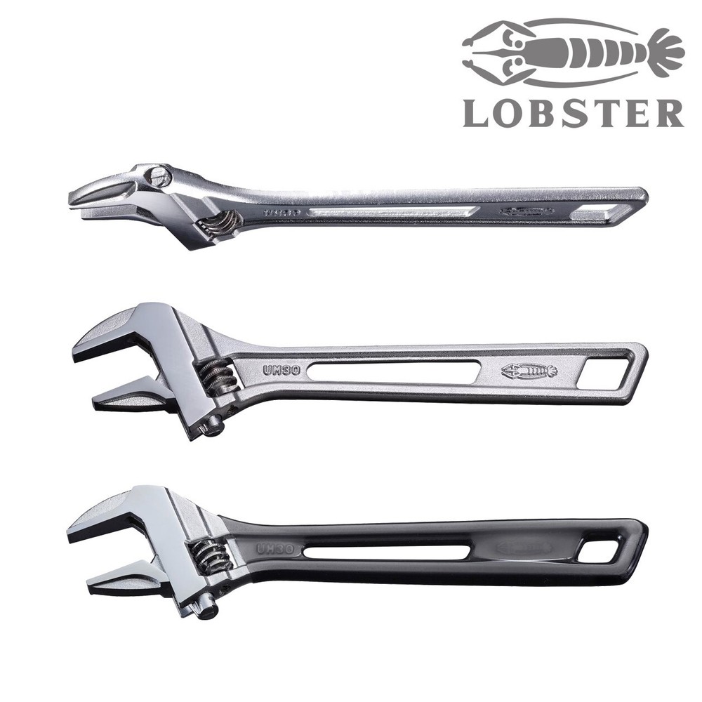 LOBTEX LOBSTER Hybrid Monkey Adjustable Wrench 200mm 8in UM30 Made in Japan