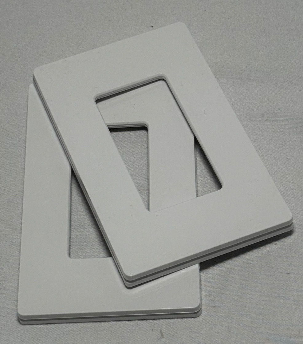 Two LUTRON WALLPLATE No Visible Screws. White/Blanco. Claro. Gloss Finish. gallery