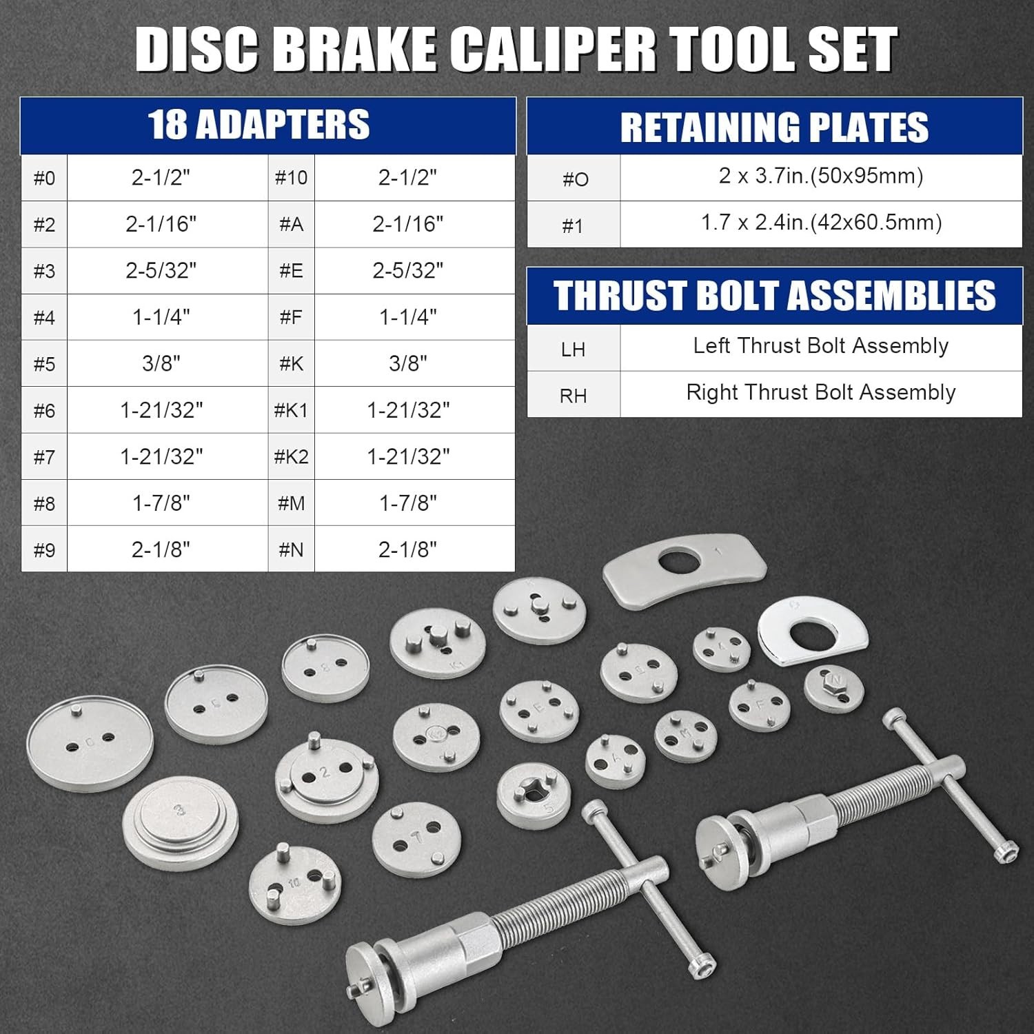 24pcs Brake Caliper Tool, Heavy Duty Disc Tool Set, Wind Black gallery