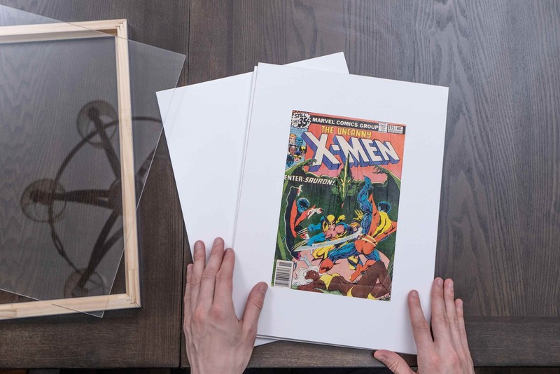 Black Comic Book Frame With Black Mat For 3 Current Era Comic Books gallery