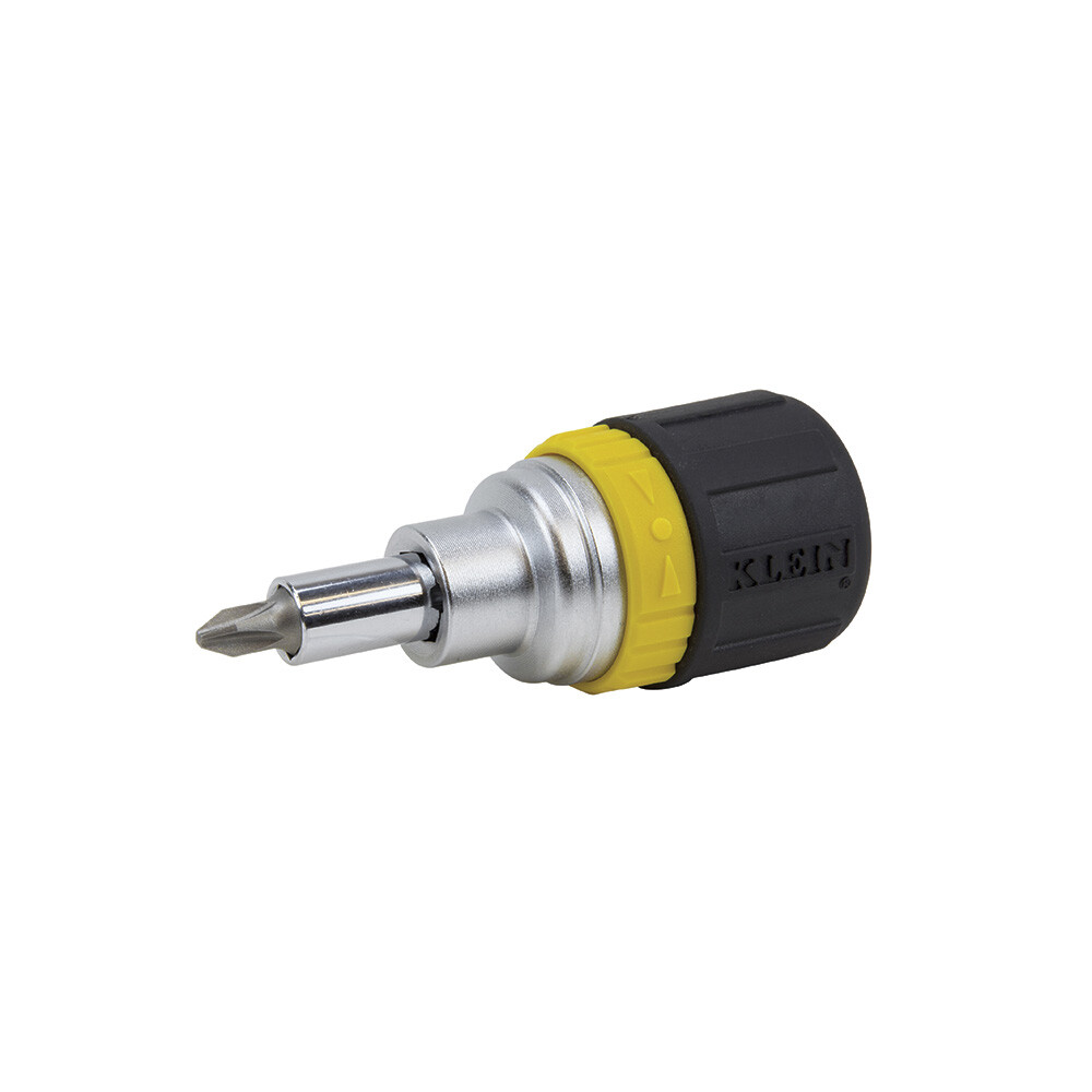 Klein Tools 32593 6-in-1 Ratcheting Stubby Screwdriver- Cushion Grip Handle gallery