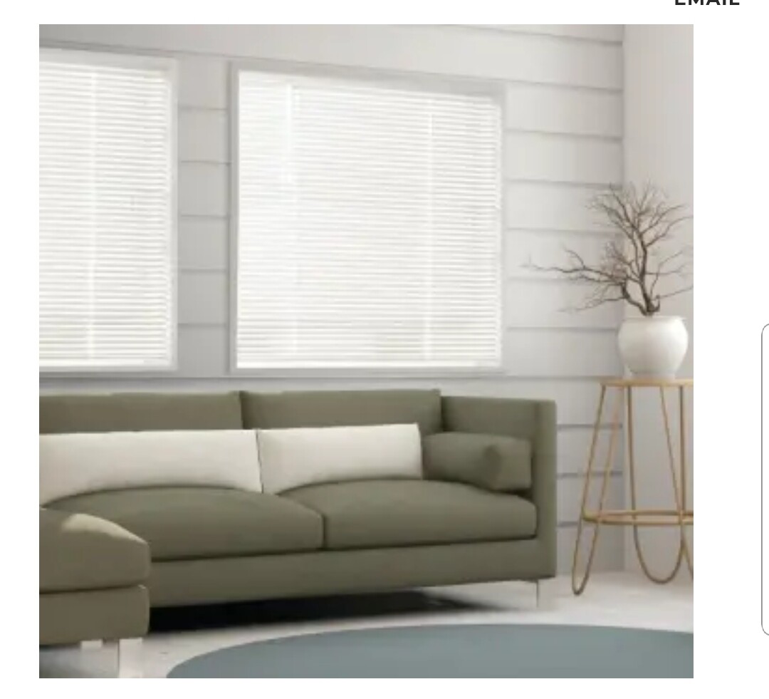 TruTouch 48x48" Cordless 1" Vinyl Mini Blind White 48W x 48L gallery
