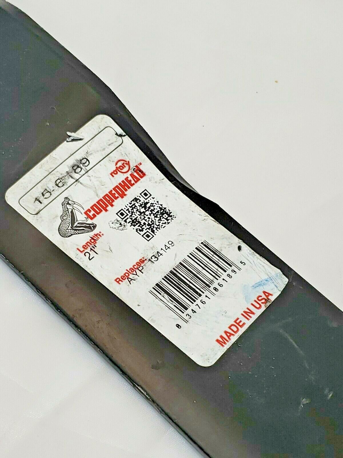 1 Copperhead 6189 Rotary Blade, Replacement for AYP 134149 Craftsman 21" Blades gallery