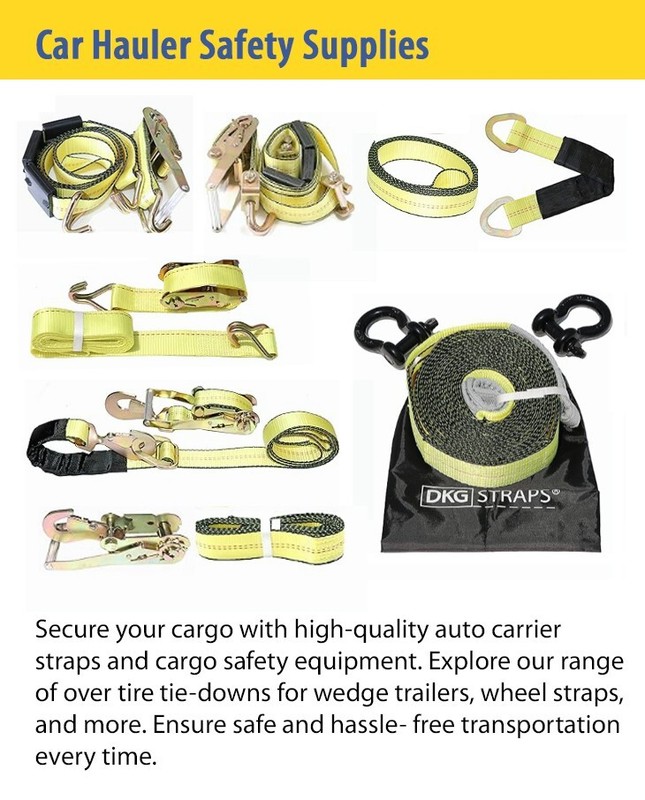 (4 PACK) 2" X 16' DKG Double J Hook Strap with Ratchet Tie Down gallery