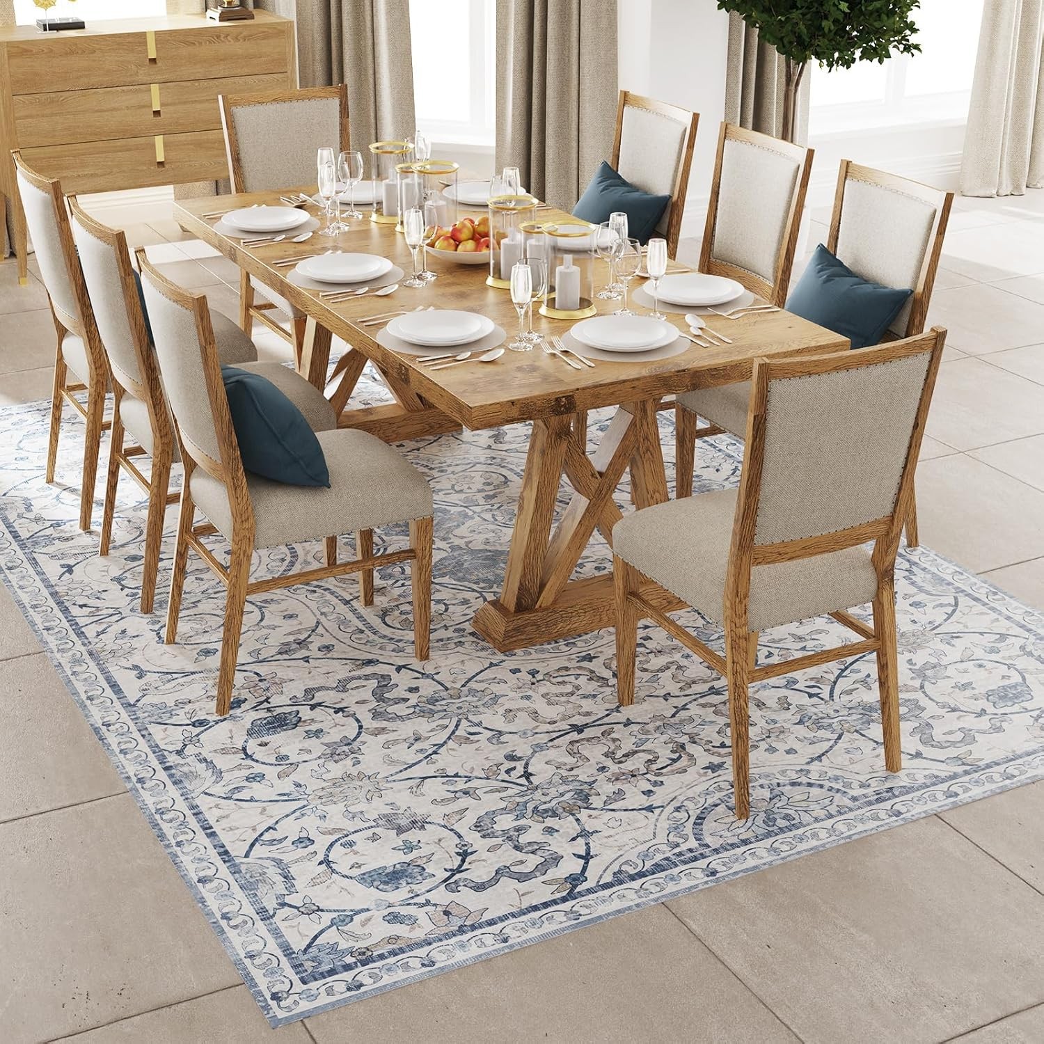 5x7 Premium PVC Floor Mat, Waterproof Vinyl Rug & Plastic Floor Protector for gallery