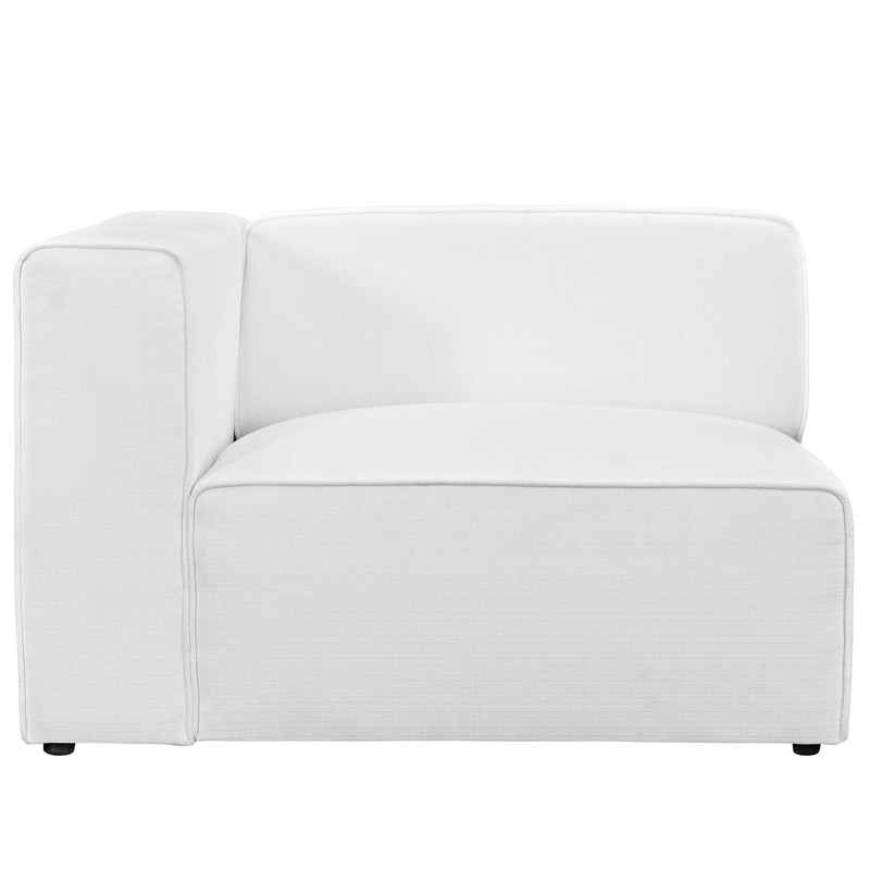 Modway Mingle Fabric Left-Facing Sofa in White gallery