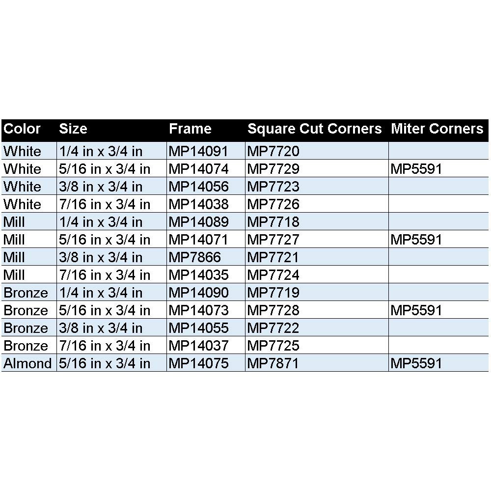 Prime-Line MP14075 Aluminum Screen Frame – 5/16 x 3/4 x 72 In. Almond Finish ... gallery