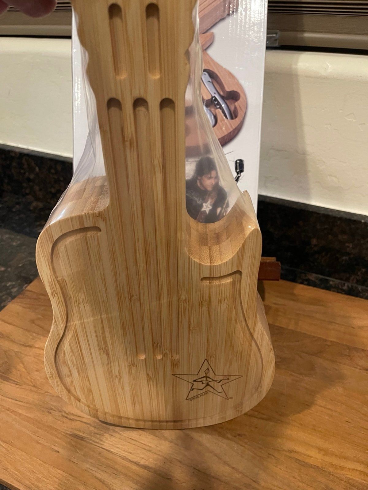Steve Azar Cheese Bamboo Serving Tray With Utensils gallery