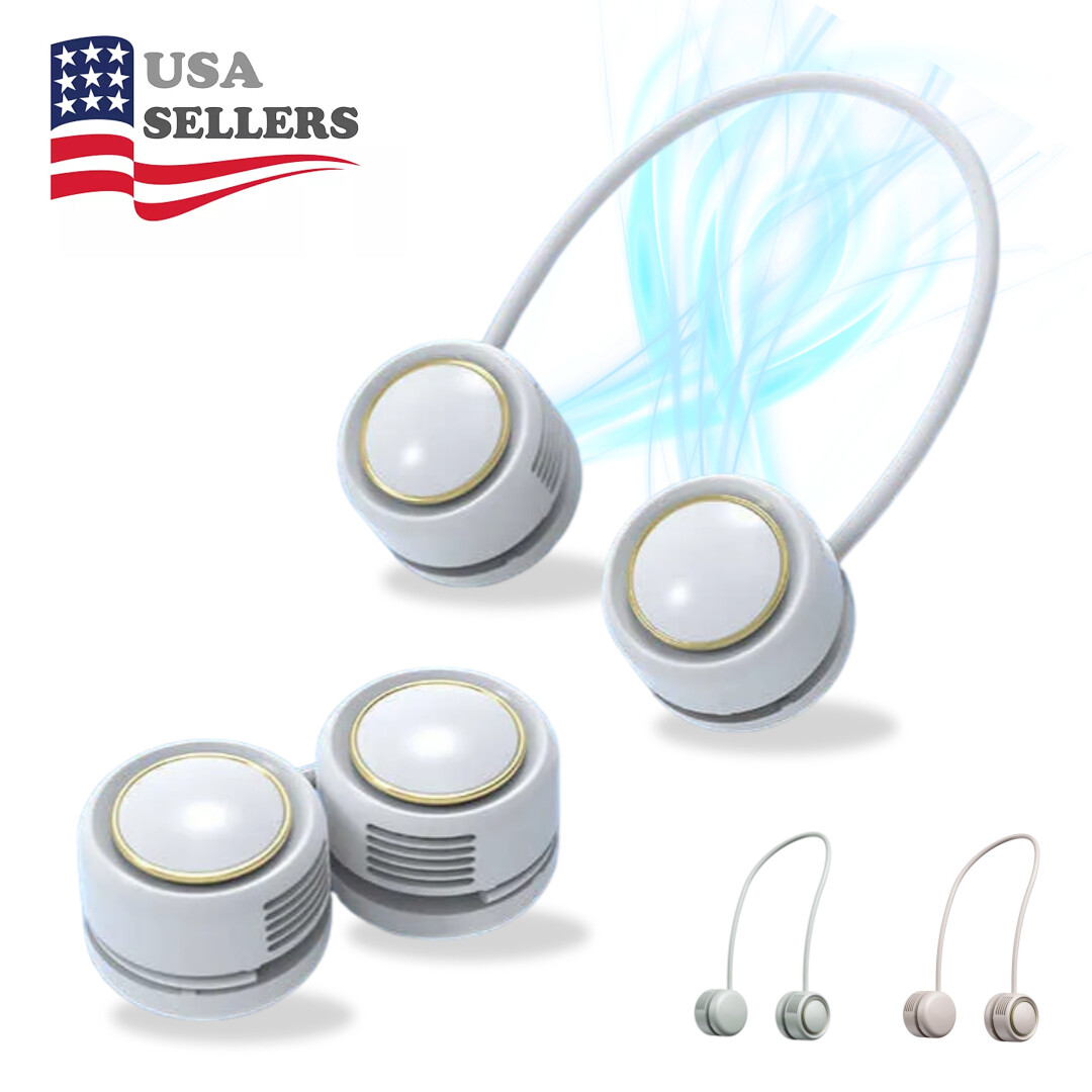 COOLIN Rolling Compact Neck Fan, Bladeless, Lightweight, Handsfree, Rechargeable gallery