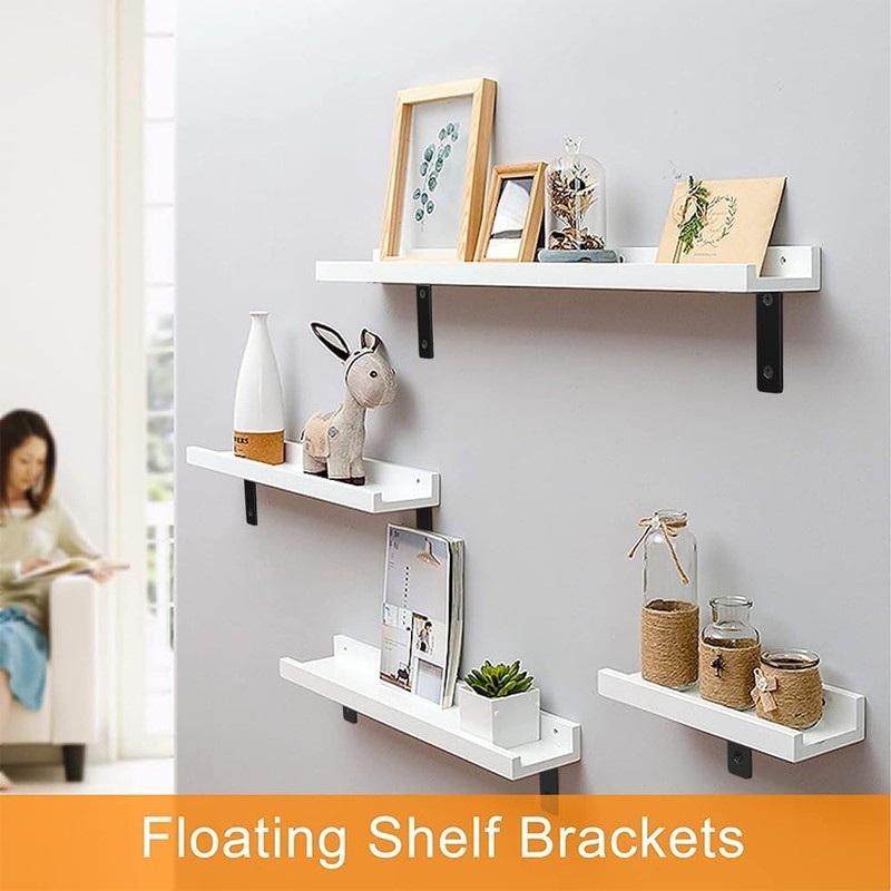 8 Pack Shelf Bracket, 5" x 3" L Brackets for Shelves, Heavy Duty Stainless Steel gallery