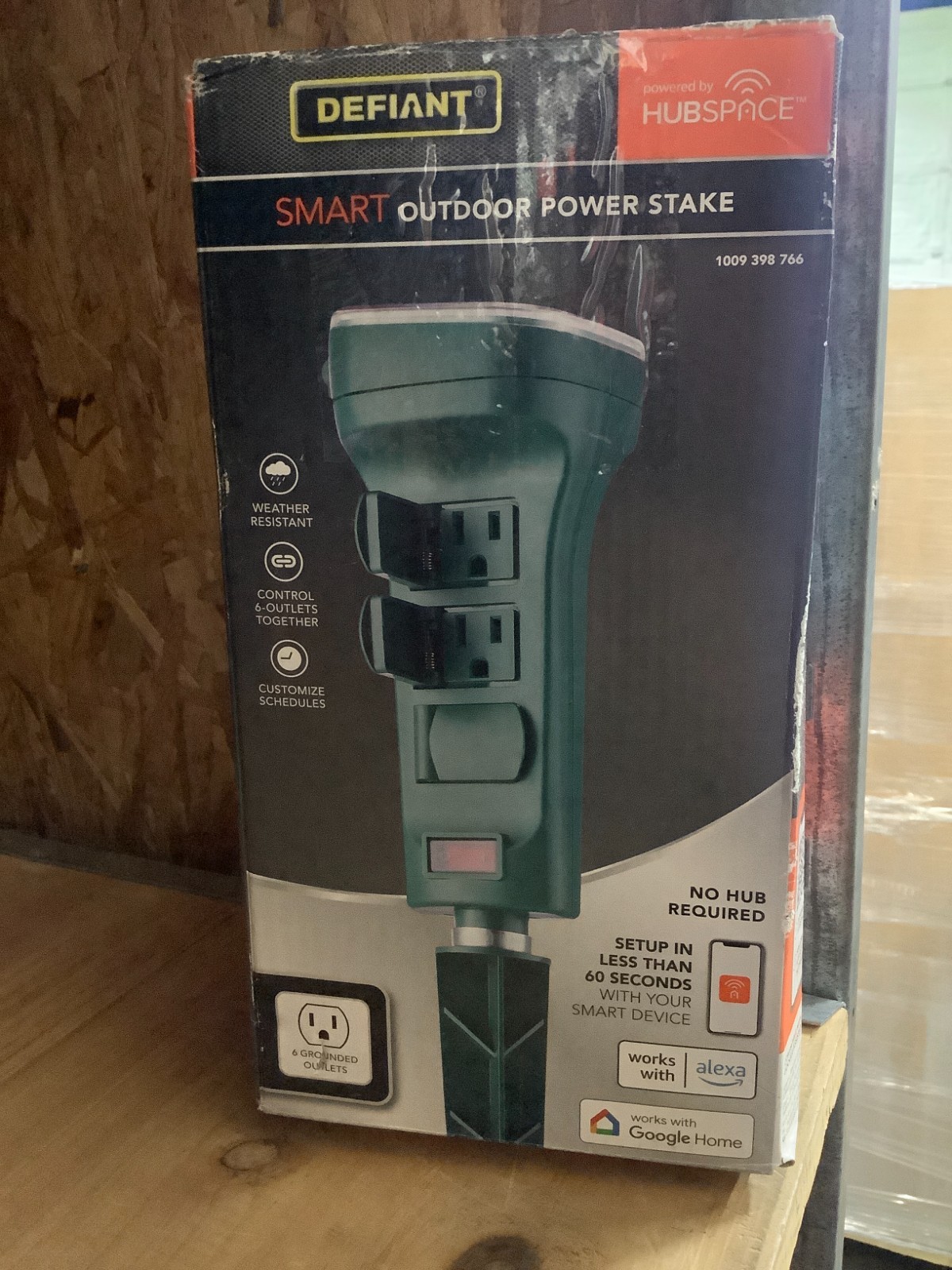 Defiant Smart Outdoor 4 ft. 6-Outlet Power Stake Timer Powered by Hubspace gallery