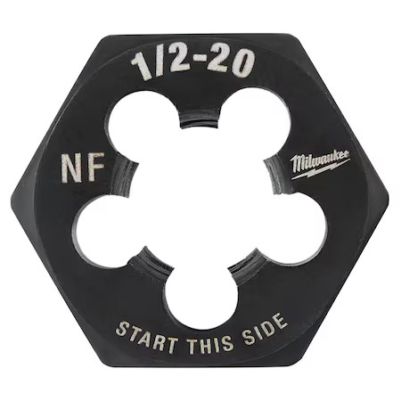 Milwaukee Tool 49-57-5362 Hex Threading Die, 1/2"-20, Unf gallery